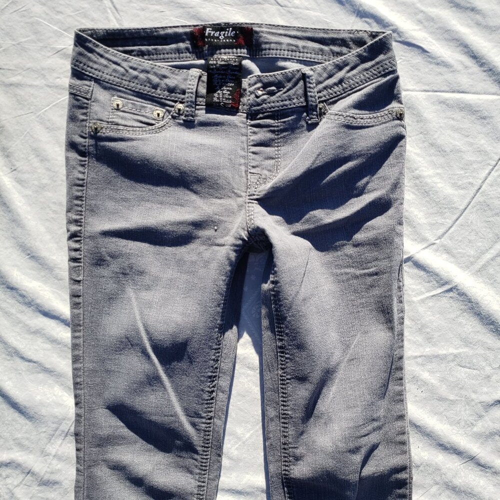 Fragile Denim Stretch Jeans - Grey - Size Small - image 3